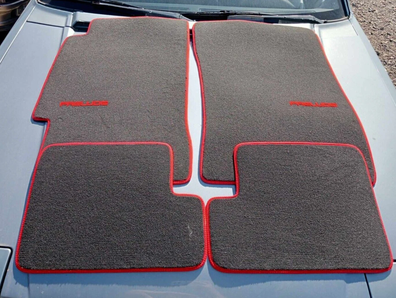 Prelude 3rd gen floor mats GRAPHITE/RED